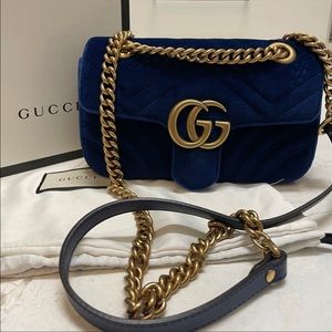 Rare GG Marmont Small Velver Bag
